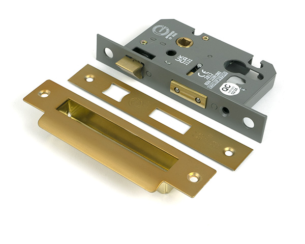 Satin Brass 2½" Euro Profile Sash Lock