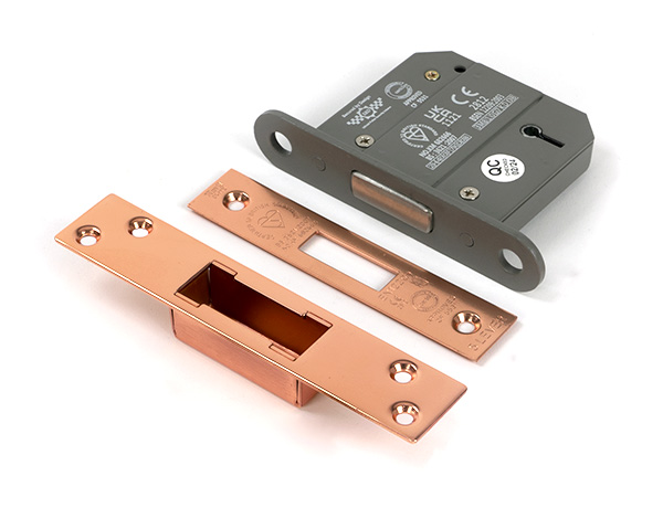 Polished Bronze 3" 5 Lever BS Dead Lock