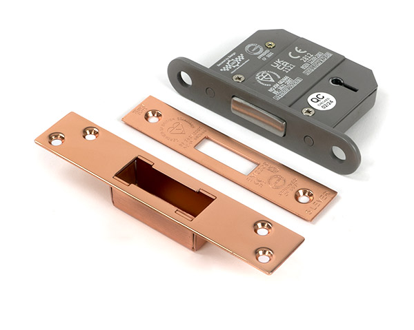 Polished Bronze 2½" 5 Lever BS Dead Lock KA