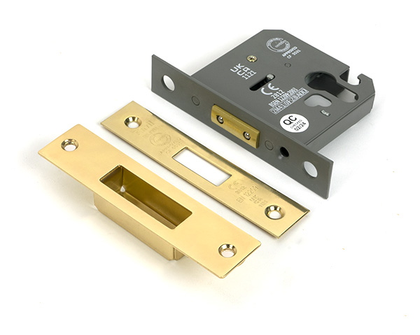 Polished Brass 3" Euro Profile Dead Lock