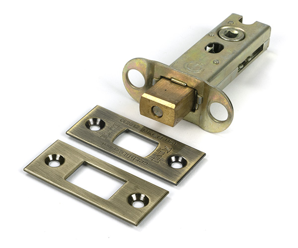 Aged Brass 3" Heavy Duty Tubular Deadbolt