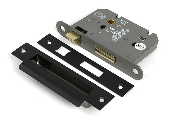 Aged Bronze 3" Heavy Duty Bathroom Mortice Lock