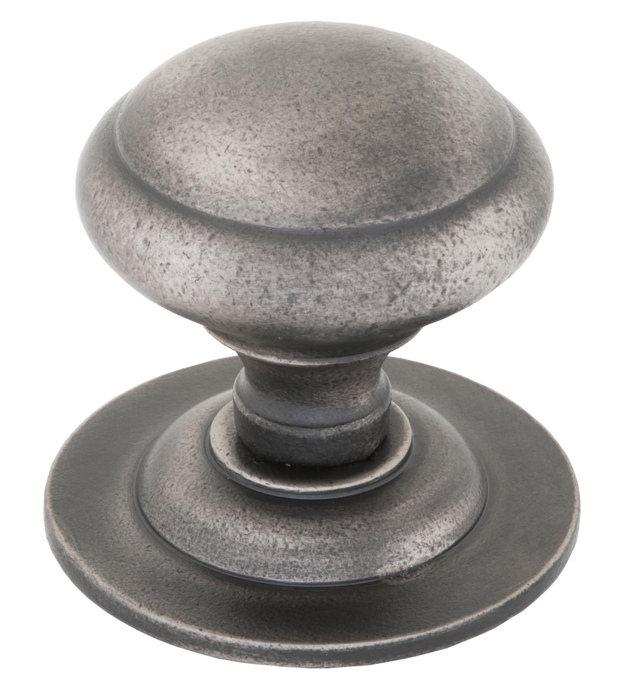Antique Pewter Round Centre Door Knob