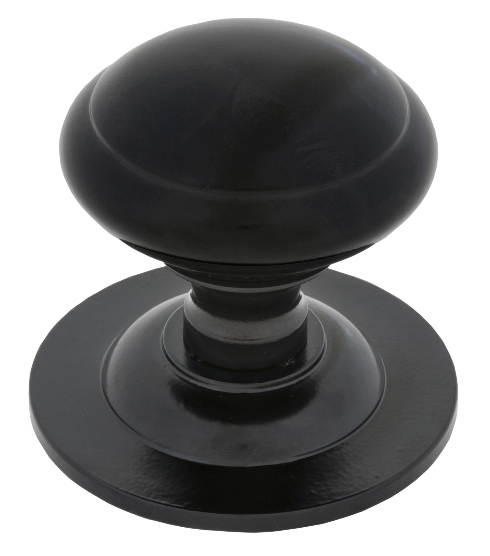 Black Round Centre Door Knob