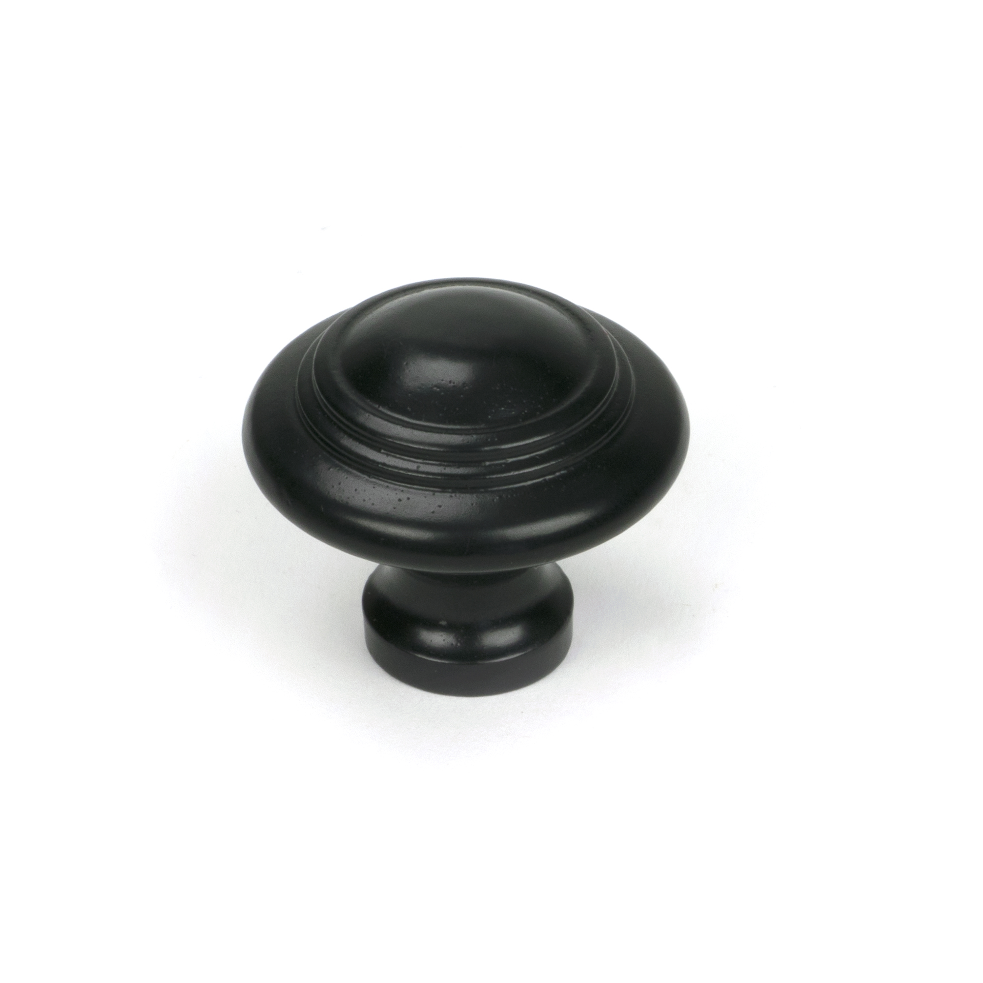 Black Ringed Cabinet Knob - Small