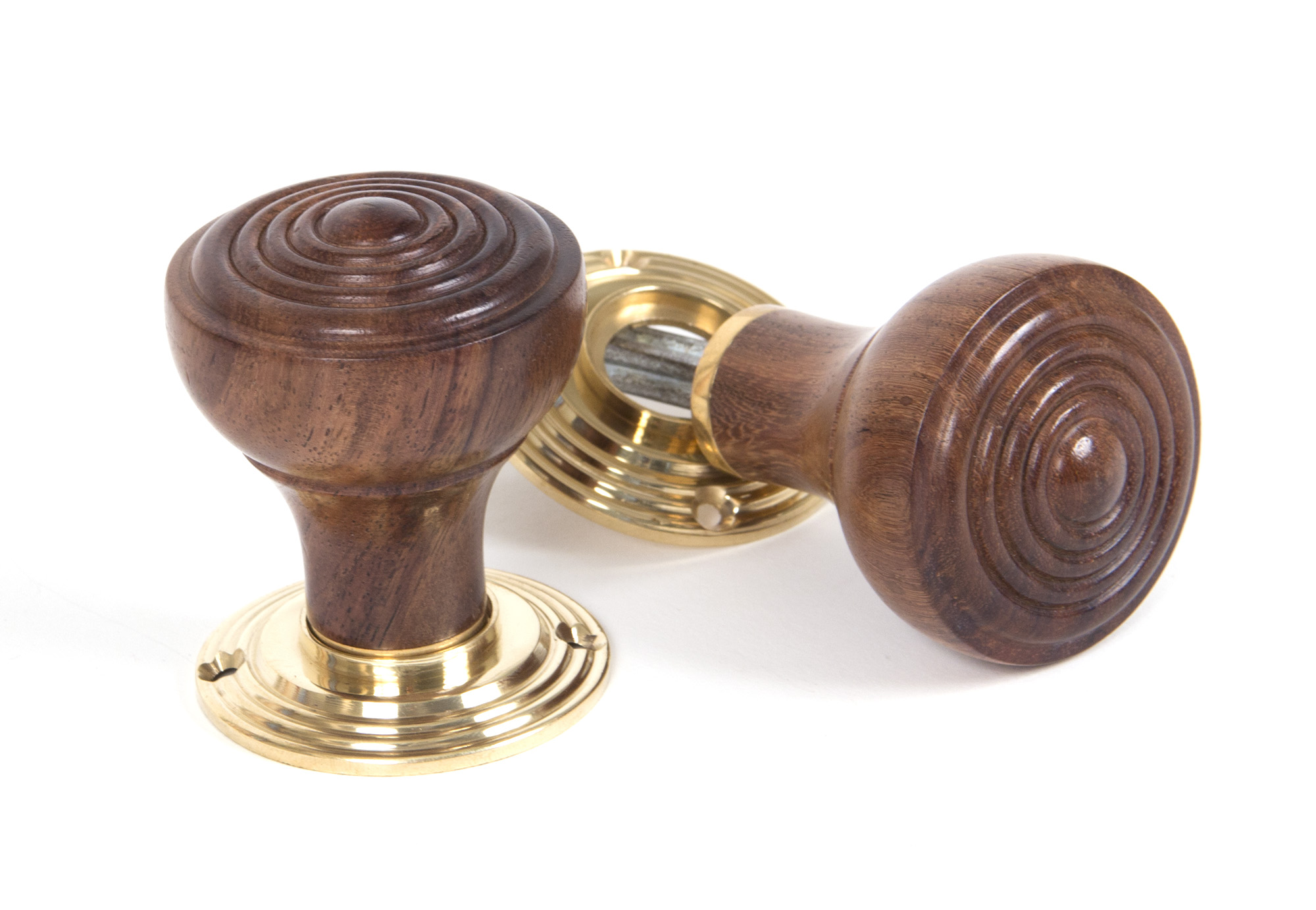 Rosewood Ringed Mortice/Rim Knob Set