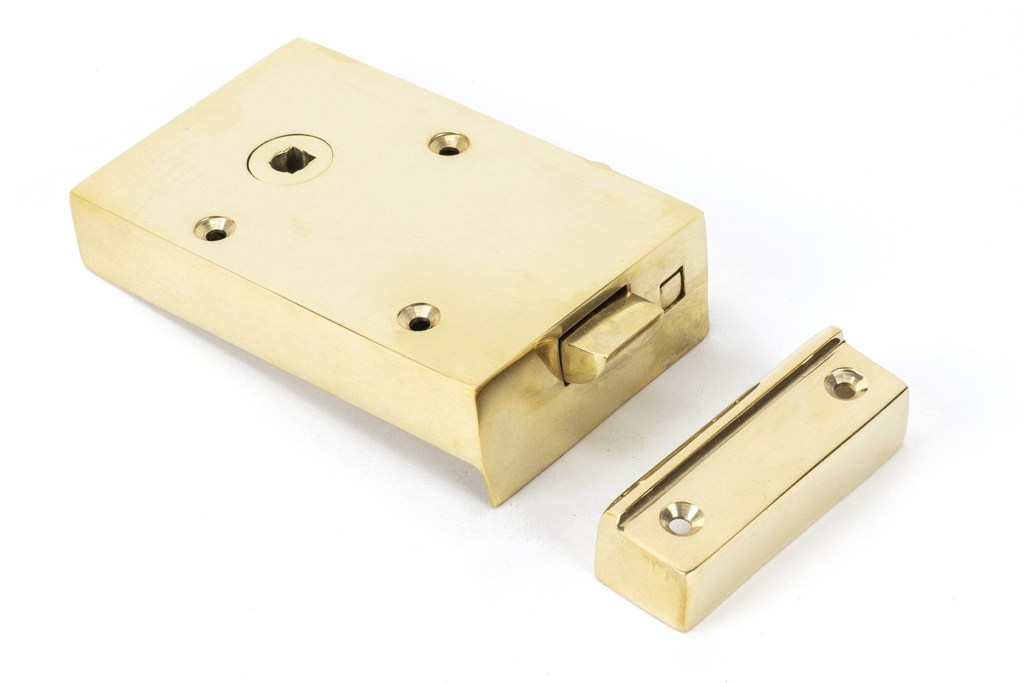 Polished Brass Left Hand Bathroom Latch