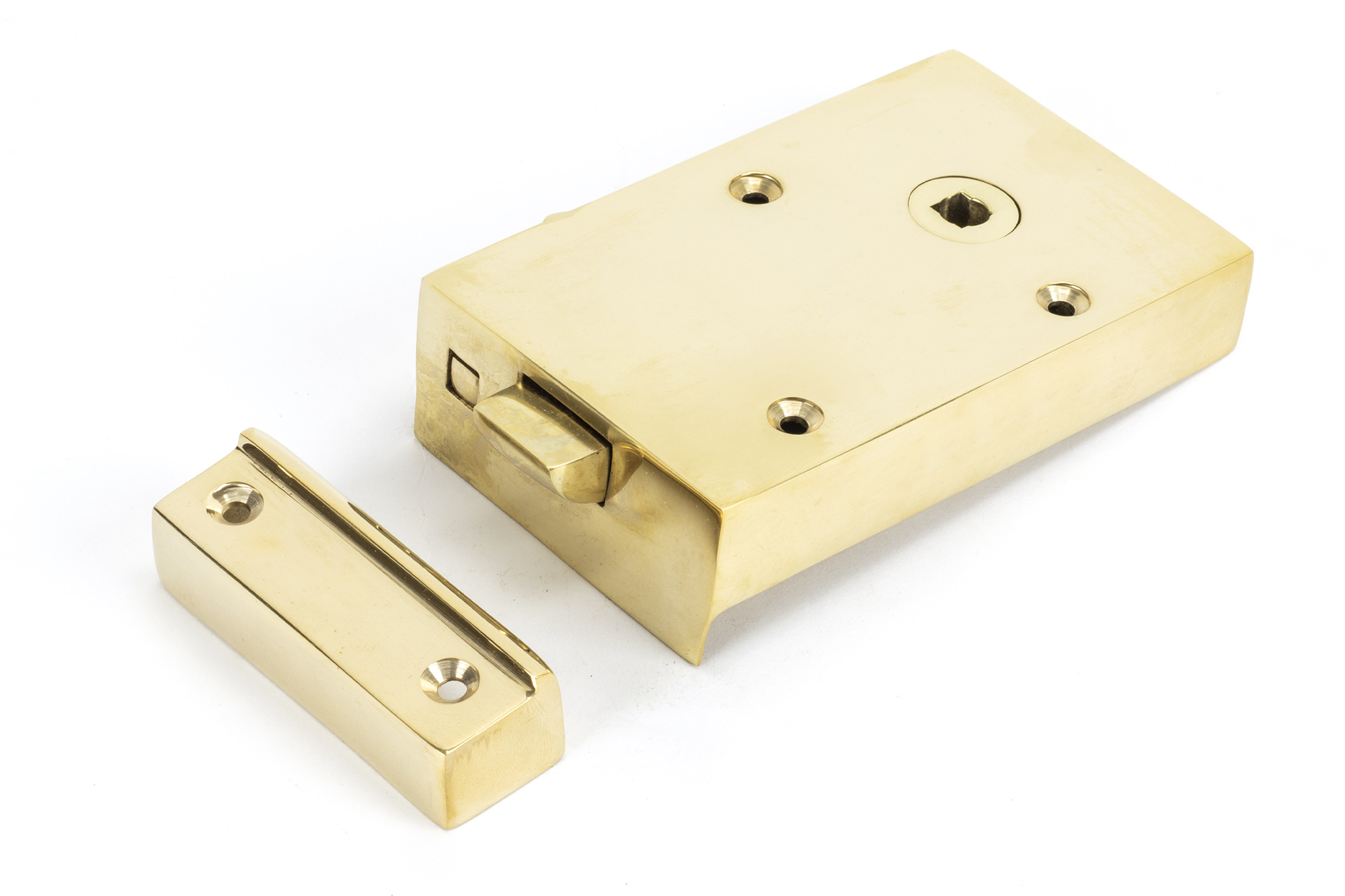 Polished Brass Right Hand Bathroom Latch