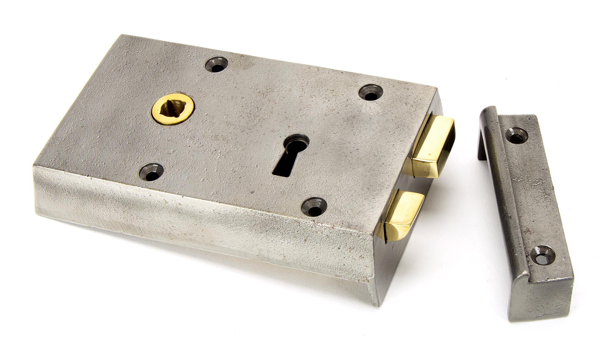 Iron Left Hand Rim Lock - Small