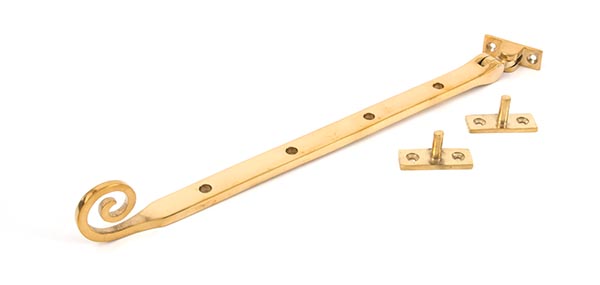 Polished Brass 12" Monkeytail Stay