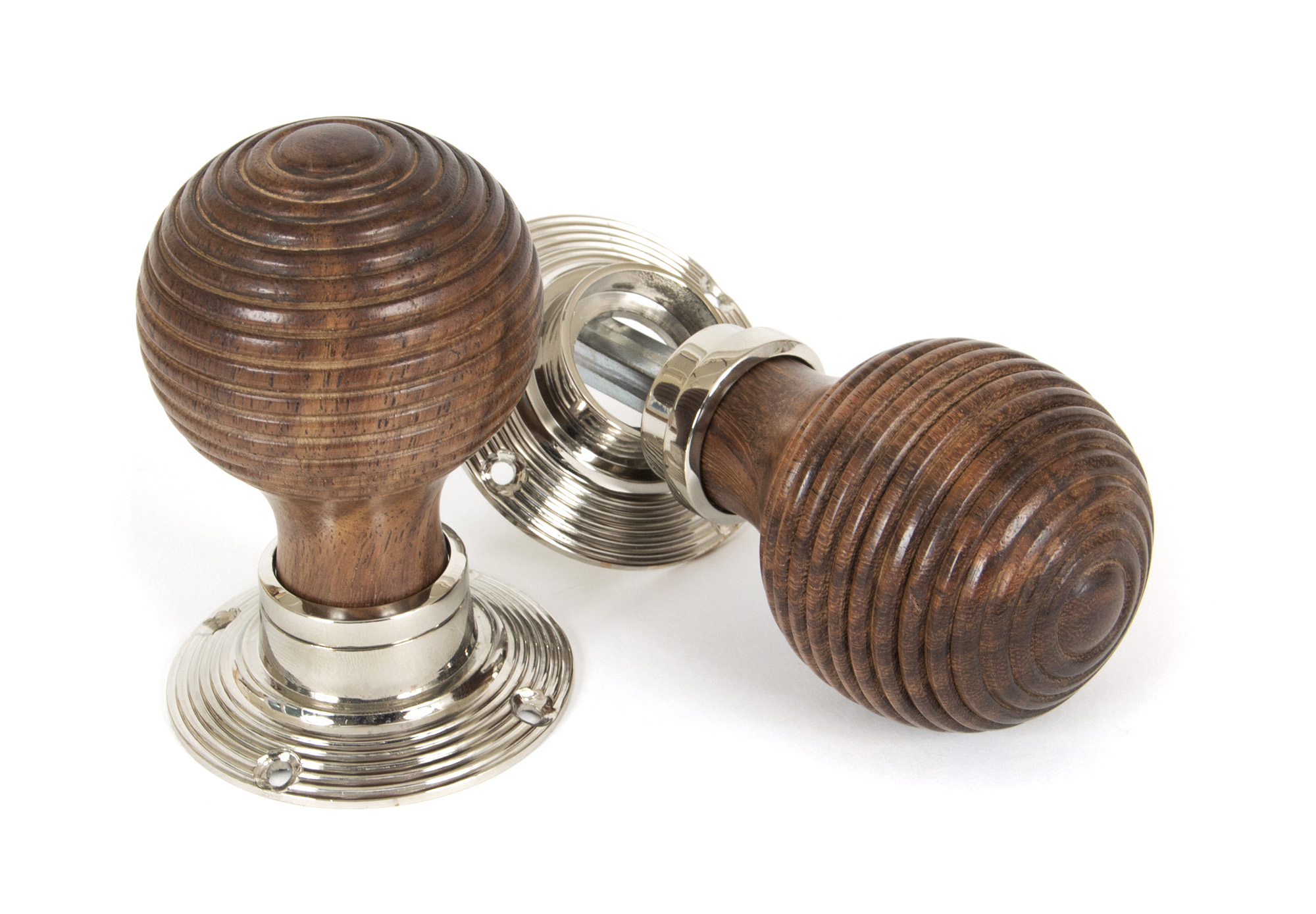 Rosewood and PN Beehive Mortice/Rim Knob Set