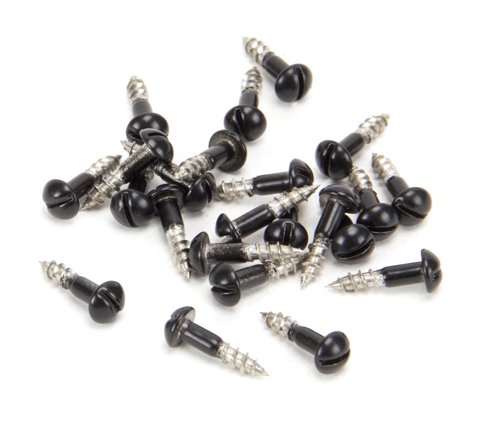 Black SS 3.0 x 12  Roundhead Screws (25)