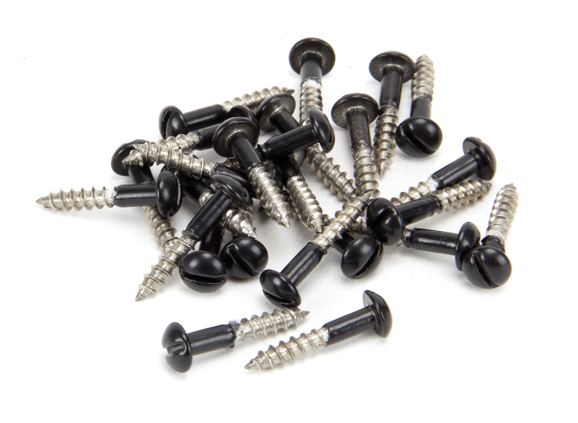 Black SS 3.5 x 20  Roundhead Screws (25)
