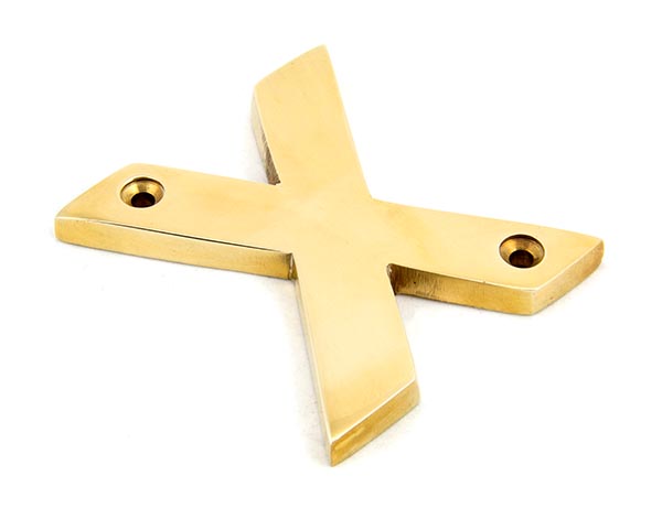 Polished Brass Letter X