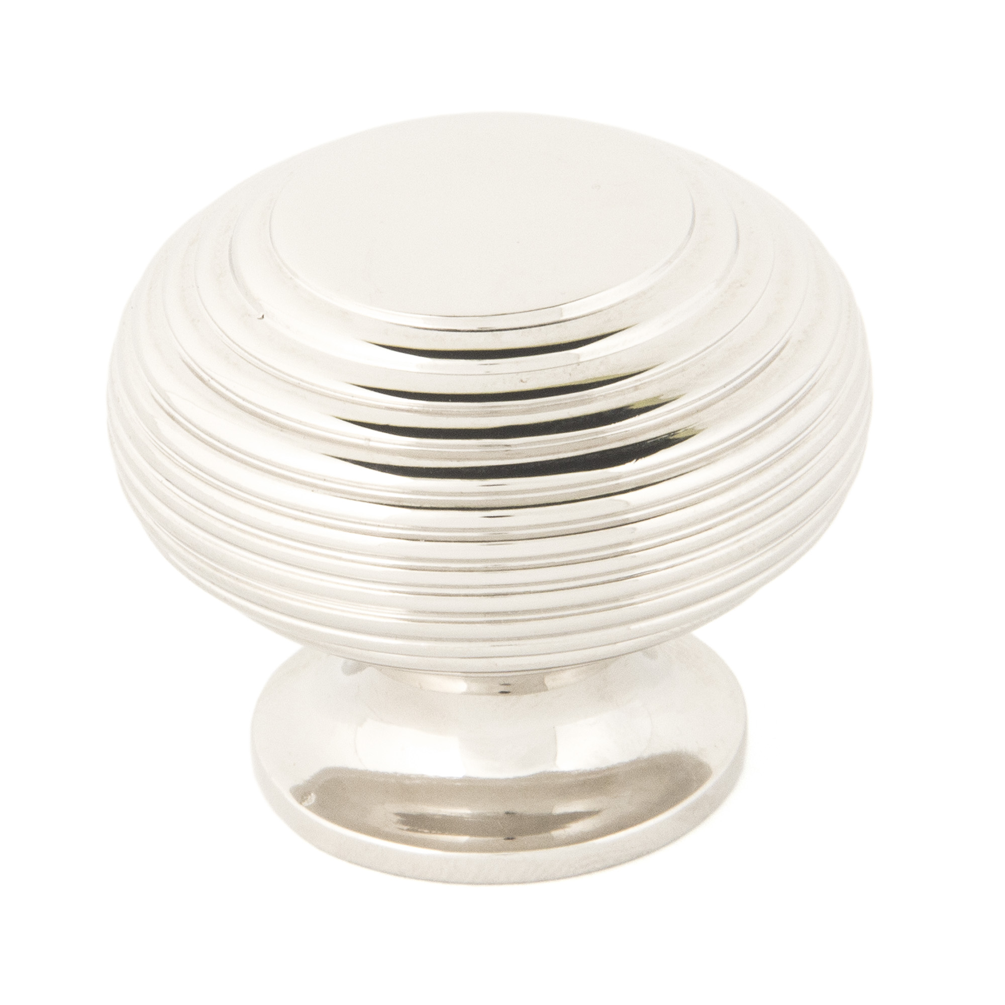 Polished Nickel Beehive Cabinet Knob 40mm