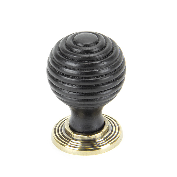 Ebony and AB Beehive Cabinet Knob 35mm