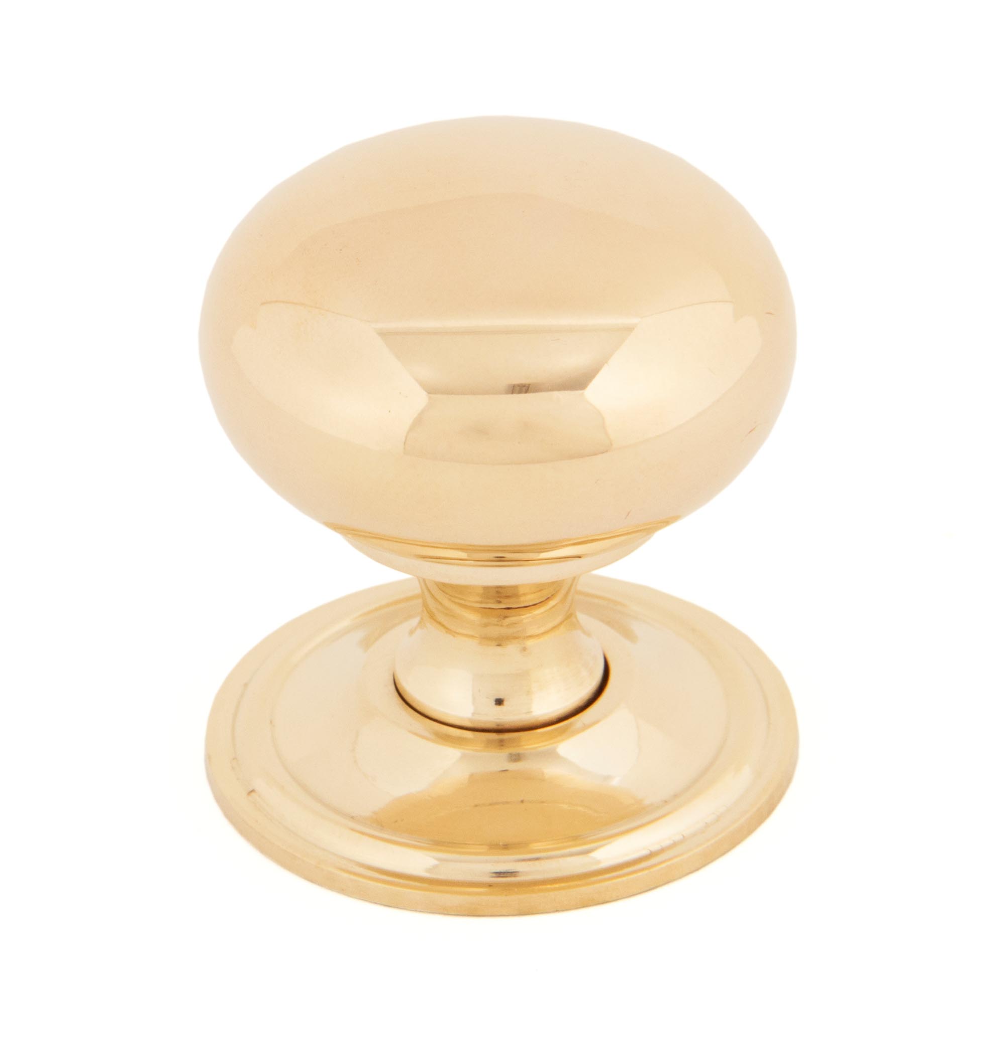 Polished Brass Mushroom Cabinet Knob 38mm