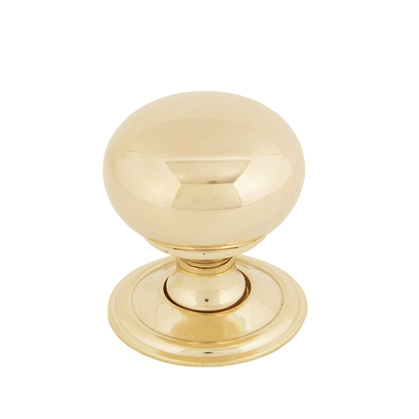Polished Brass Mushroom Cabinet Knob 32mm
