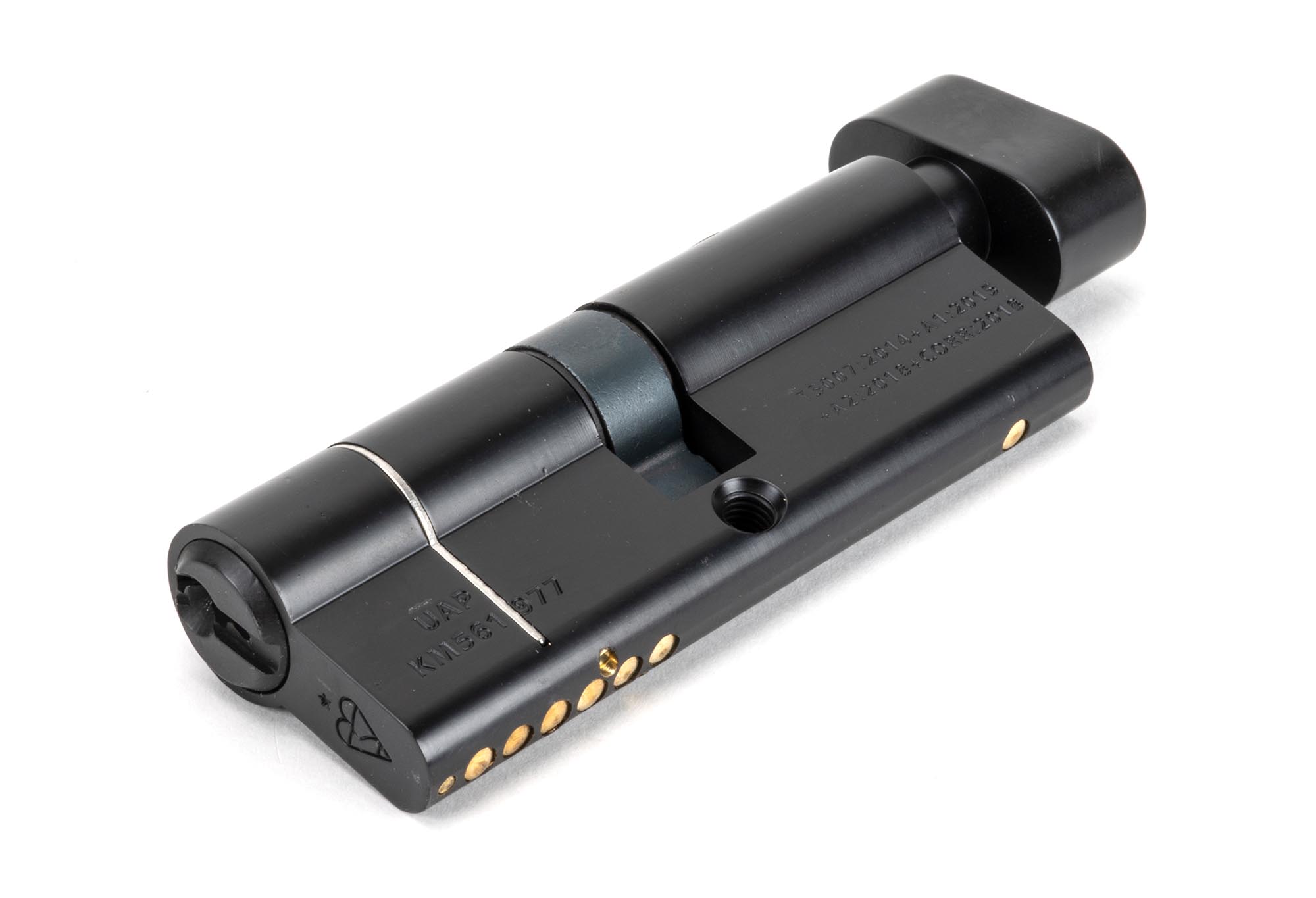 Black 40/40 6pin Euro Cylinder/Thumbturn