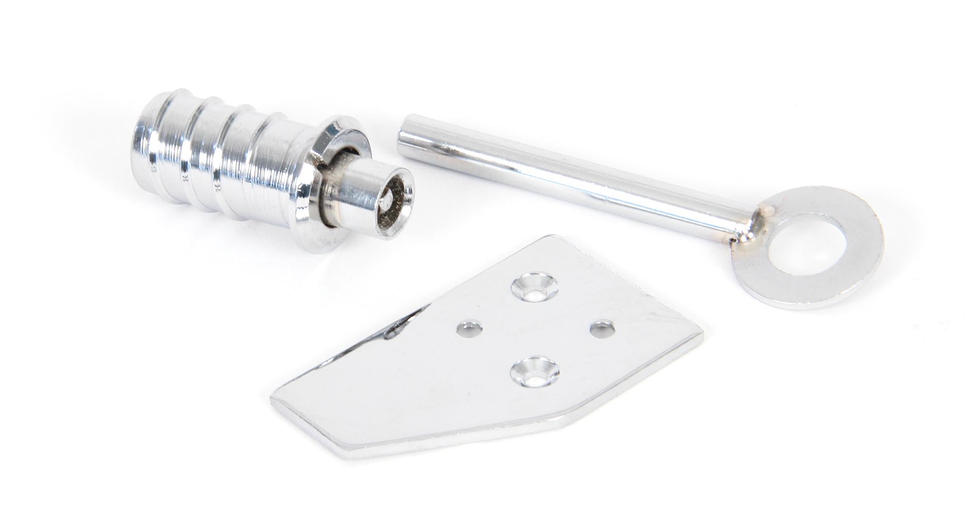 Polished Chrome Key-Flush Sash Stop