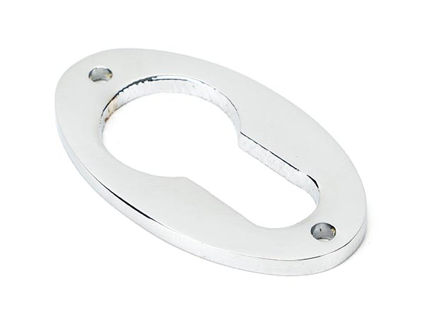 Polished Chrome Oval Euro Escutcheon