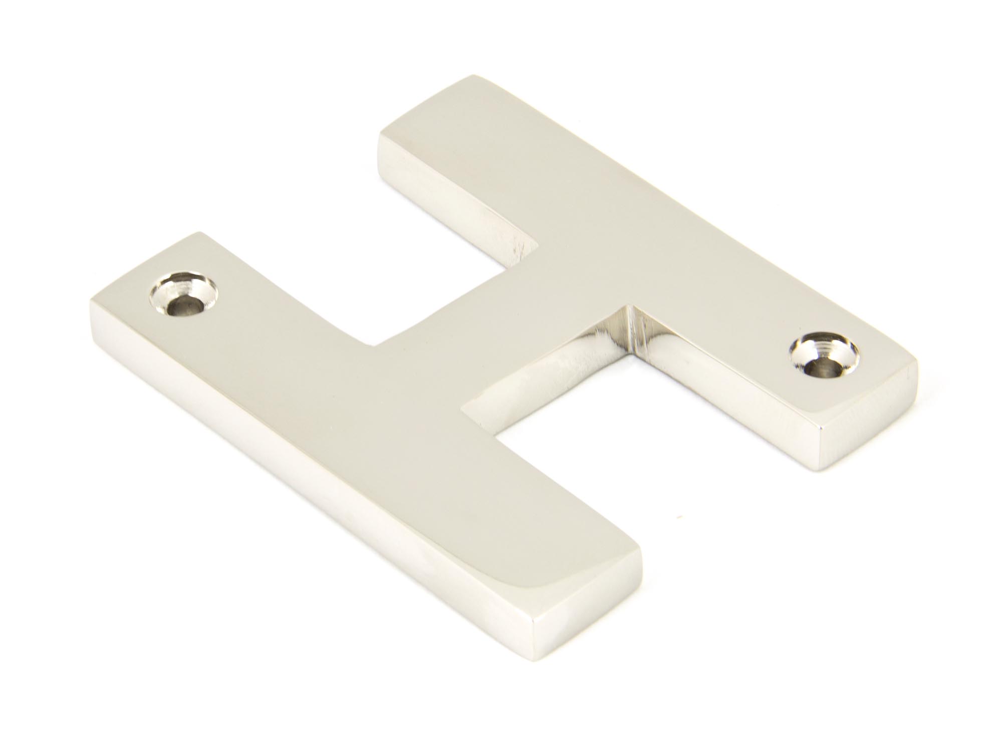 Polished Nickel Letter H