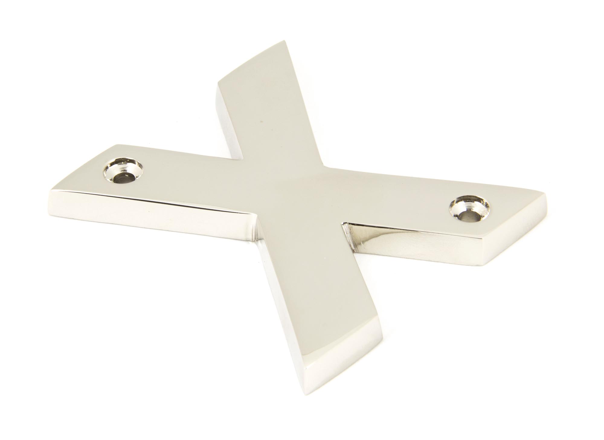Polished Nickel Letter X
