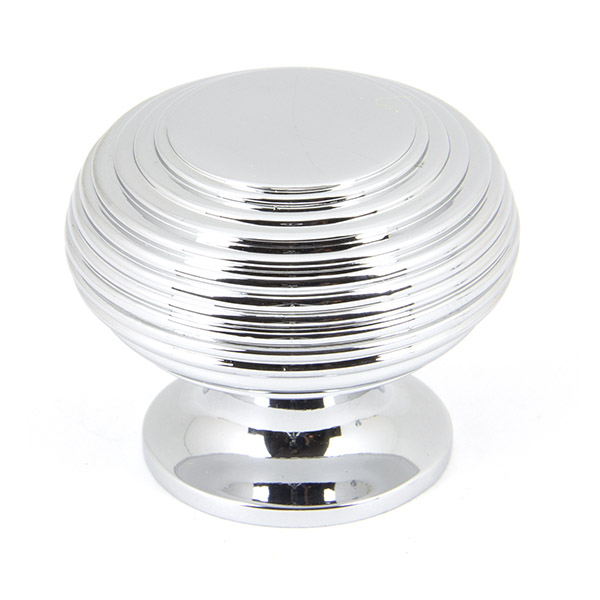 Polished Chrome Beehive Cabinet Knob 40mm