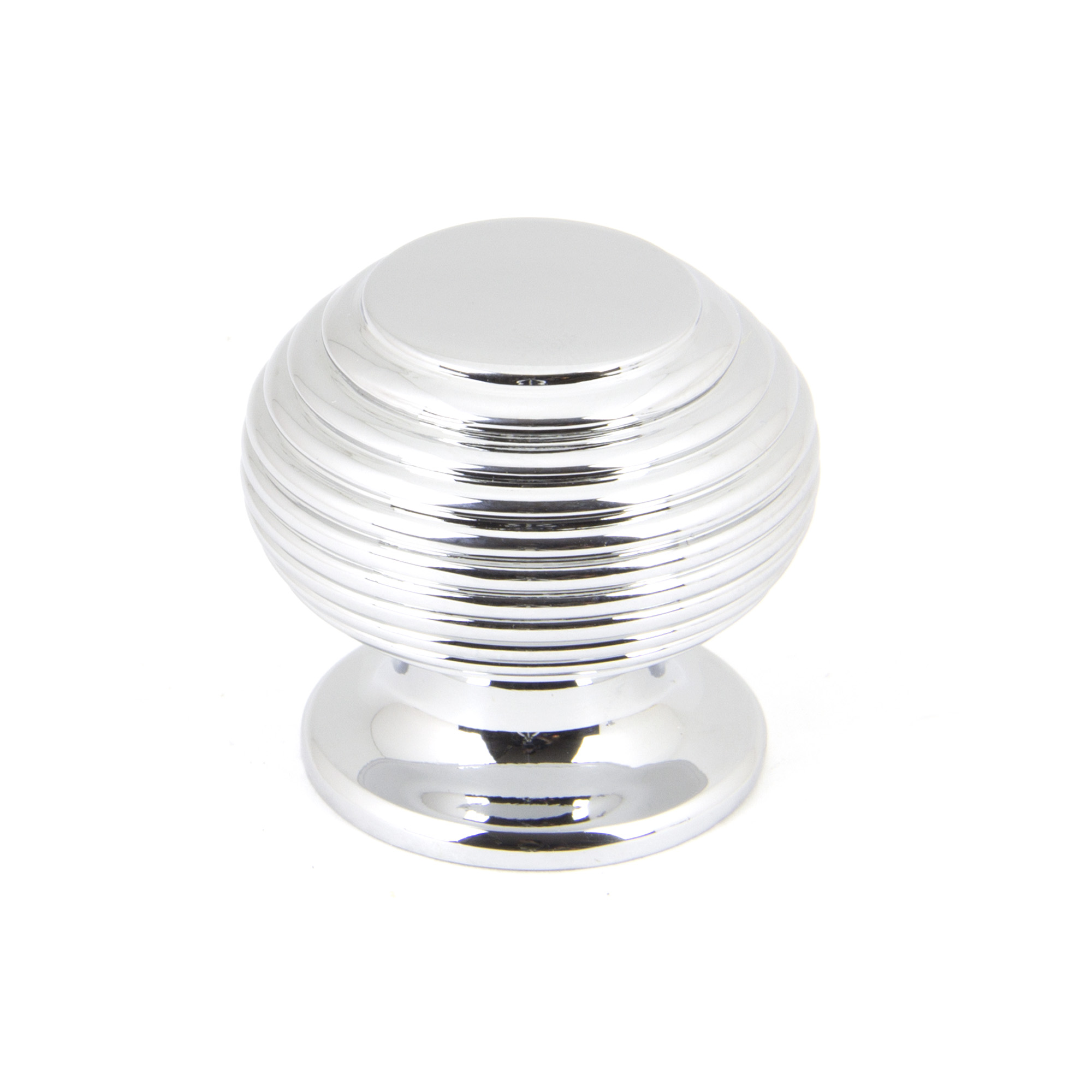 Polished Chrome Beehive Cabinet Knob 30mm