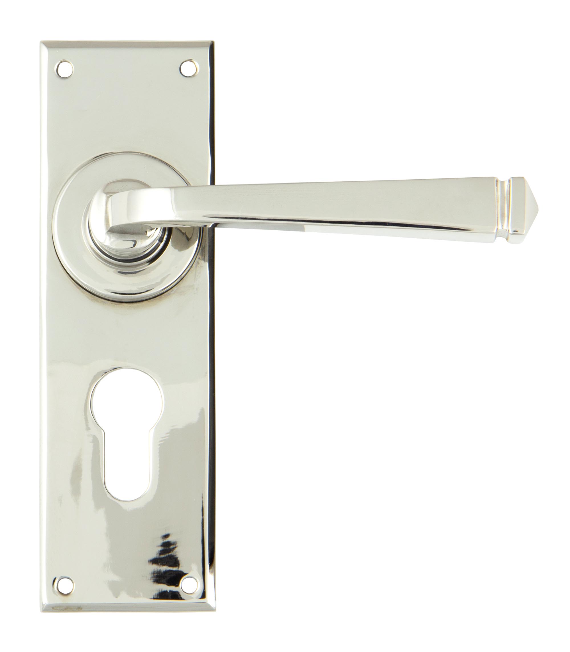 Polished Nickel Avon Lever Euro Lock Set