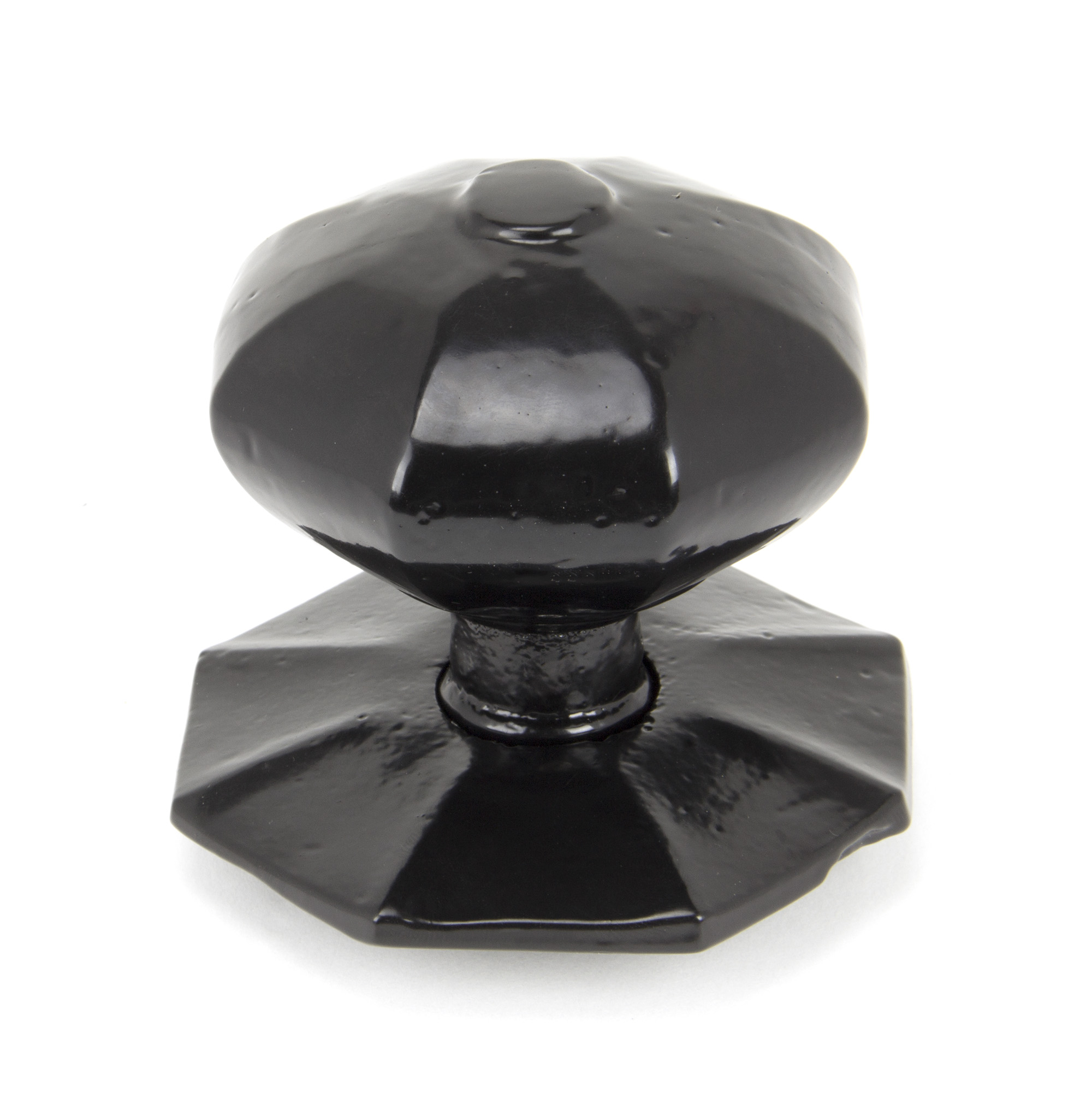 Black Octagonal Centre Door Knob - Internal