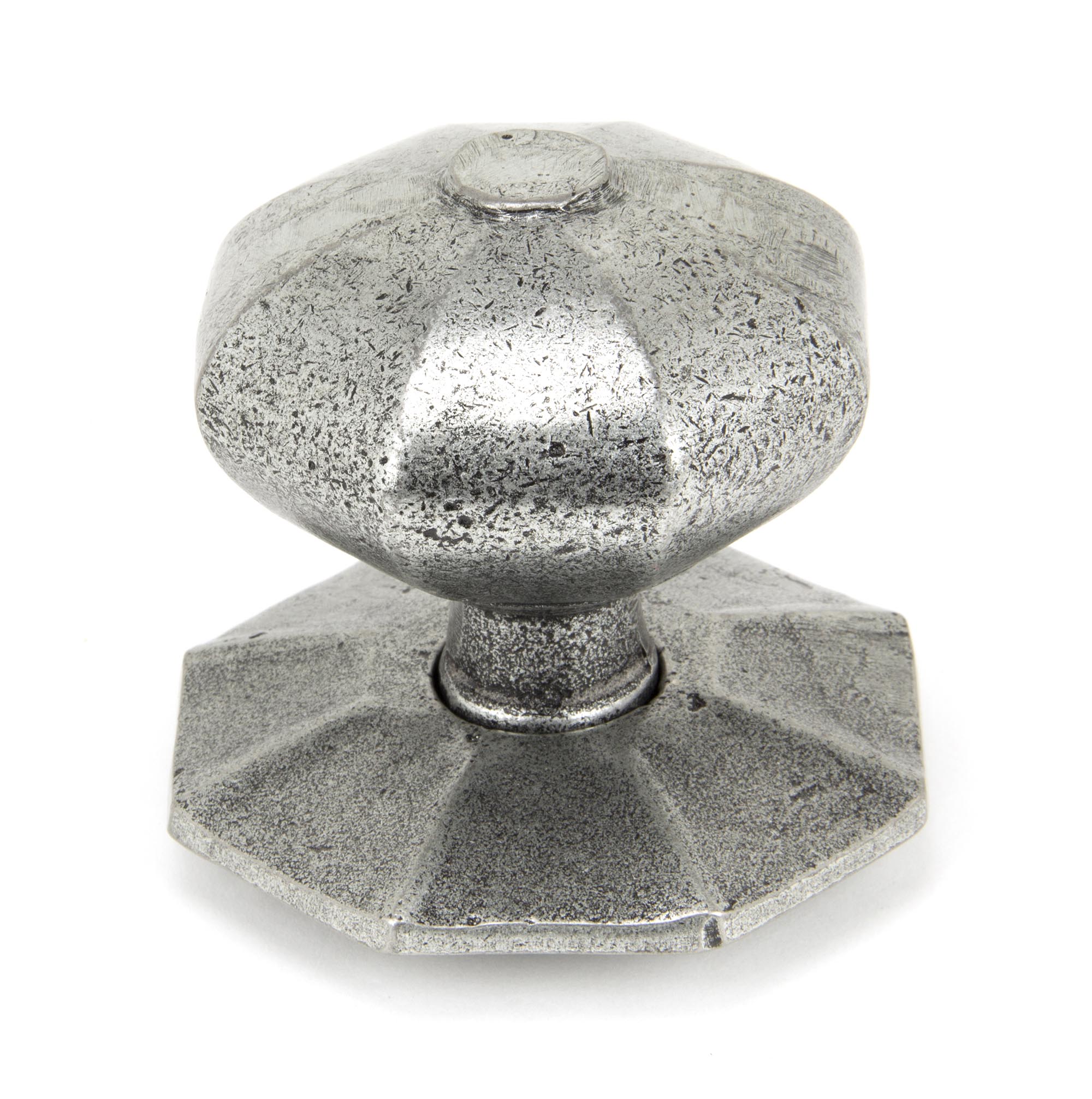 Pewter Octagonal Centre Door Knob - Internal