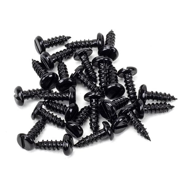 Black 8x½" Round Head Screws (25)