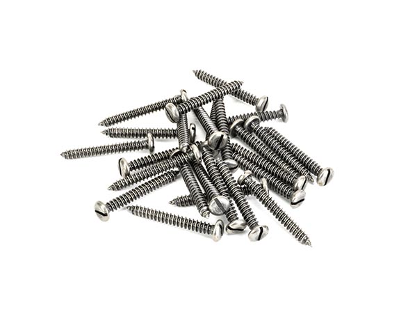 Pewter 10x1½" Round Head Screws (25)