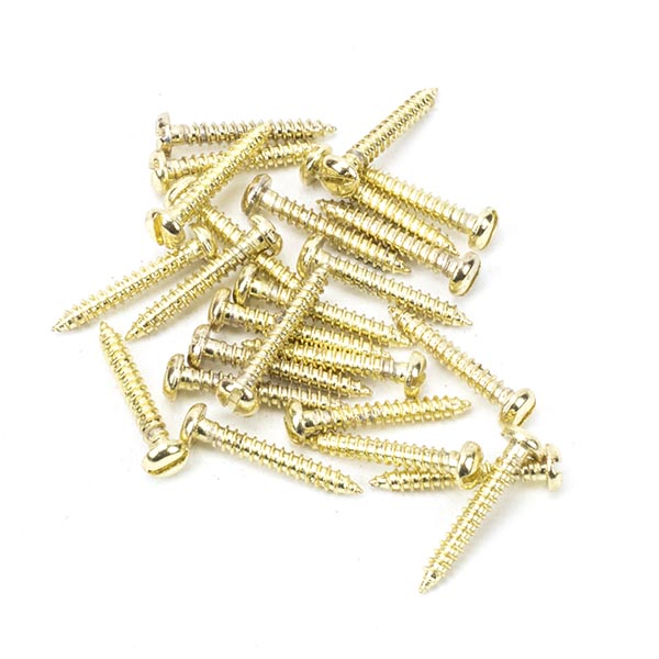 Polished Brass SS 4x½" Round Head Screws (25)