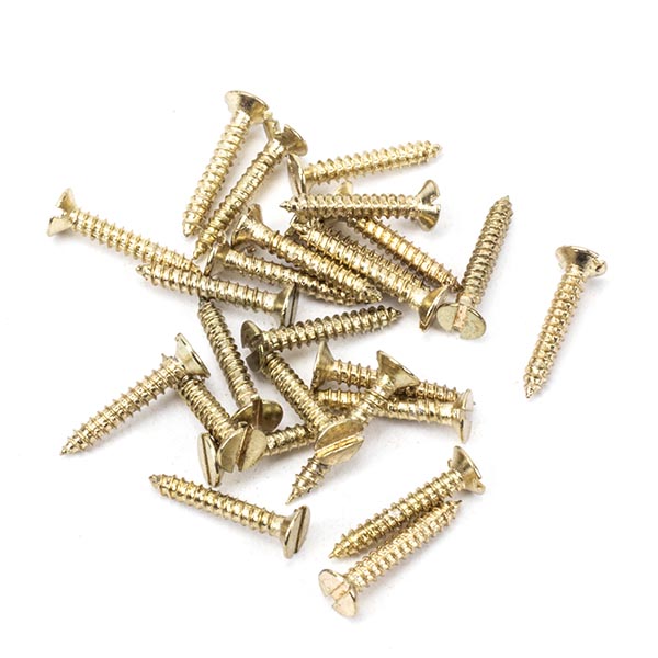 Polished Brass SS 4x¾" Countersunk Screws (25)