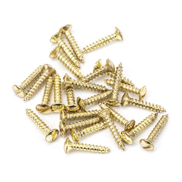 Polished Brass SS 4x¾" Countersunk Raised Head Screws (25)