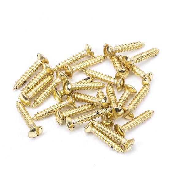 Polished Brass SS 6x¾" Countersunk Raised Head Screws (25)