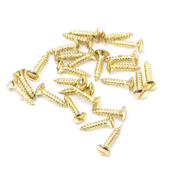 Polished Brass SS 8x¾" Countersunk Raised Head Screws (25)