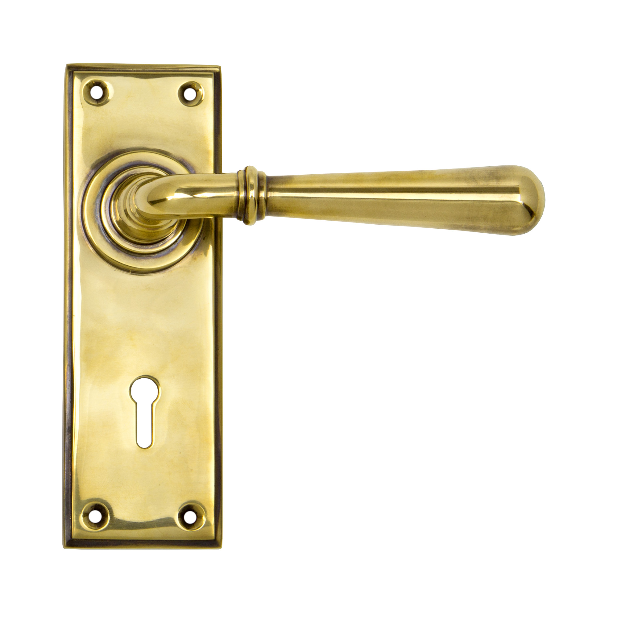 Aged Brass Newbury Lever Lock Set