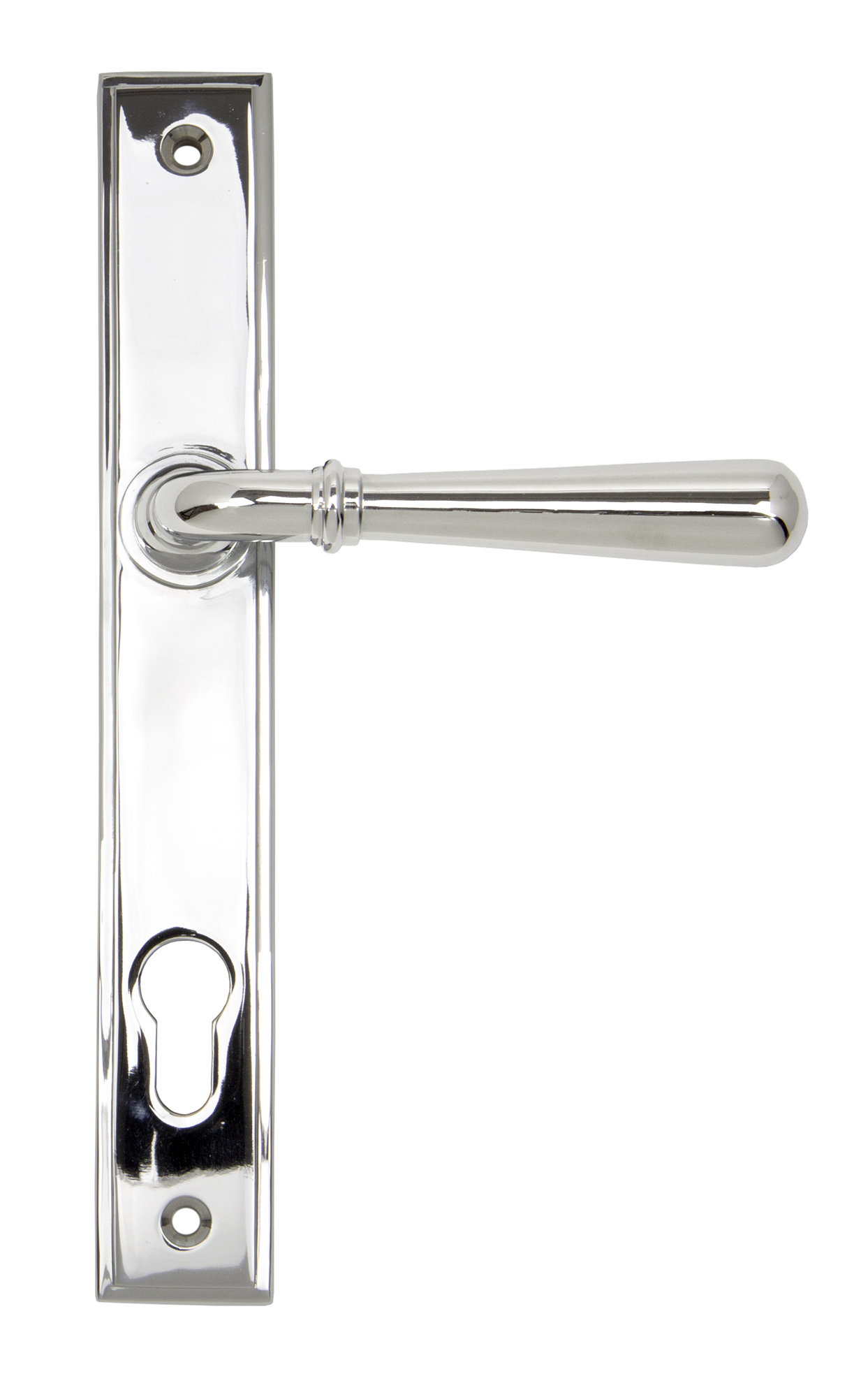 Polished Chrome Newbury Slimline Lever Espag. Lock Set