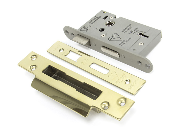 PVD 3" BS Heavy Duty BS Sash Lock KA