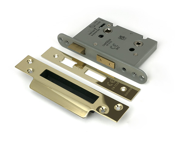 PVD 3" Heavy Duty Bathroom Mortice Lock