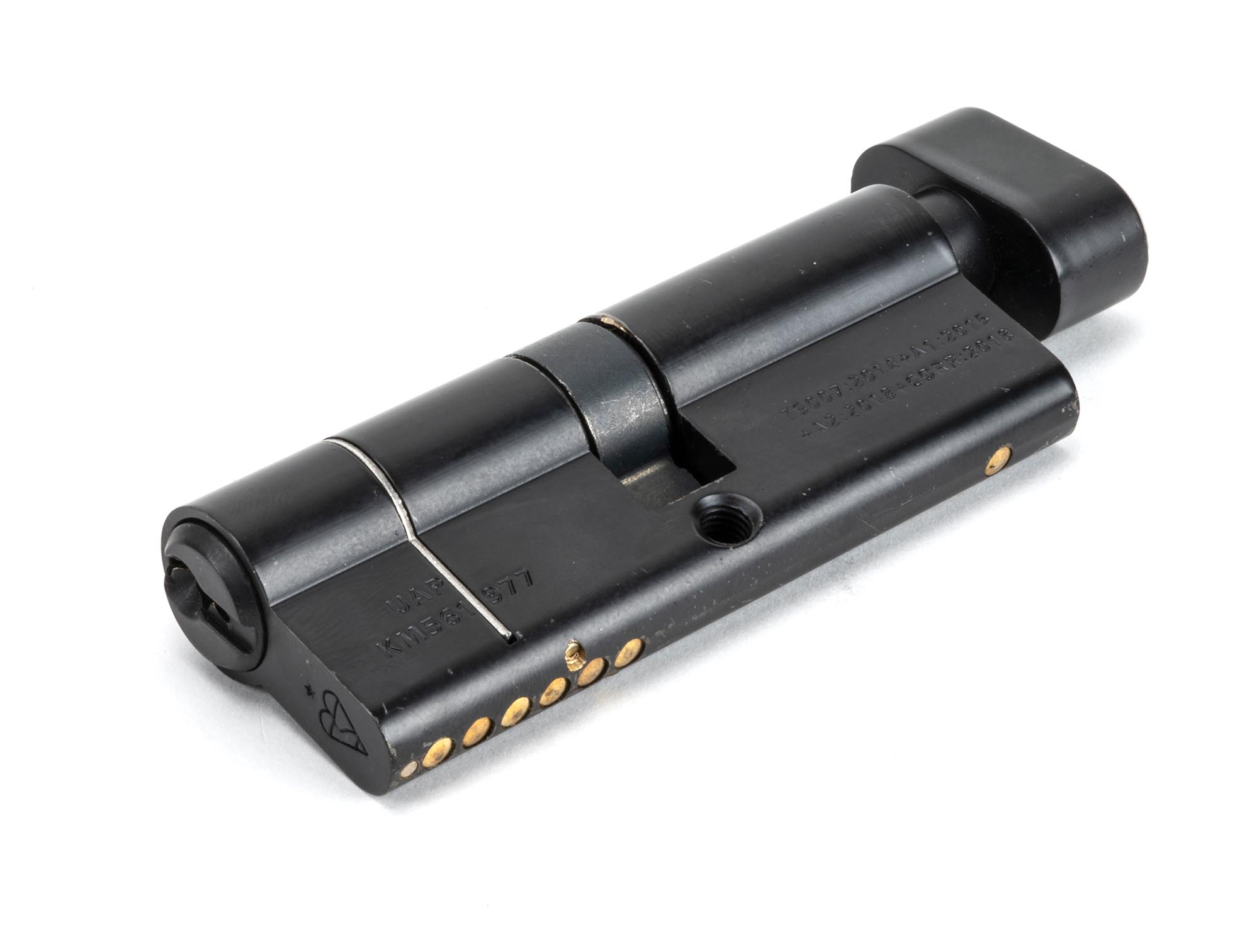 Black 40/40 6pin Euro Cylinder/Thumbturn KA