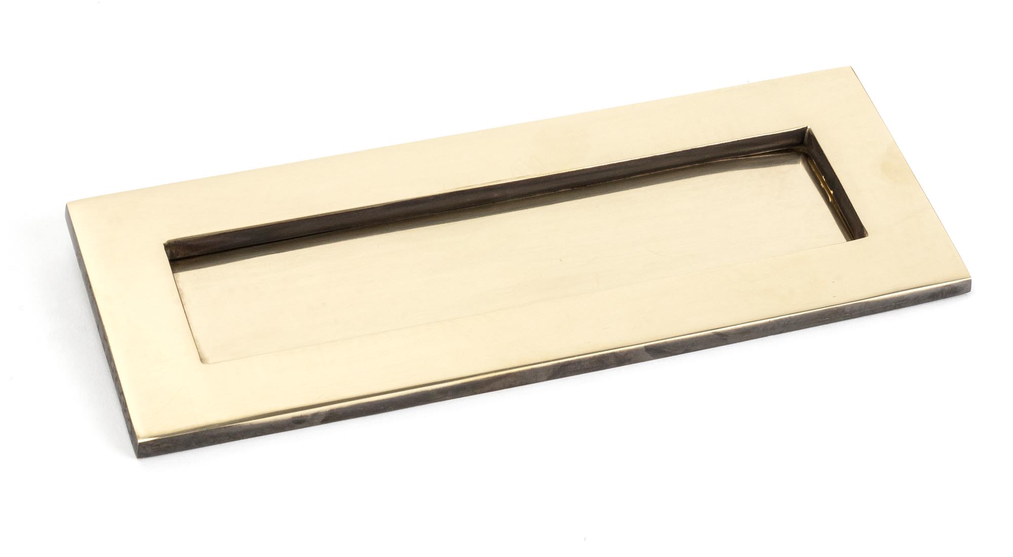 Aged Brass Small Letter Plate