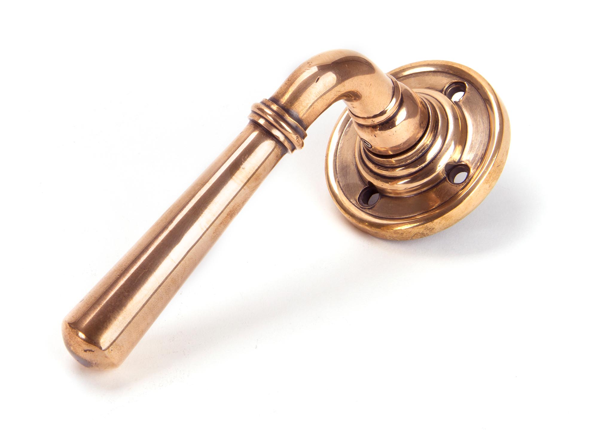 Polished Bronze Newbury Lever on Rose Set