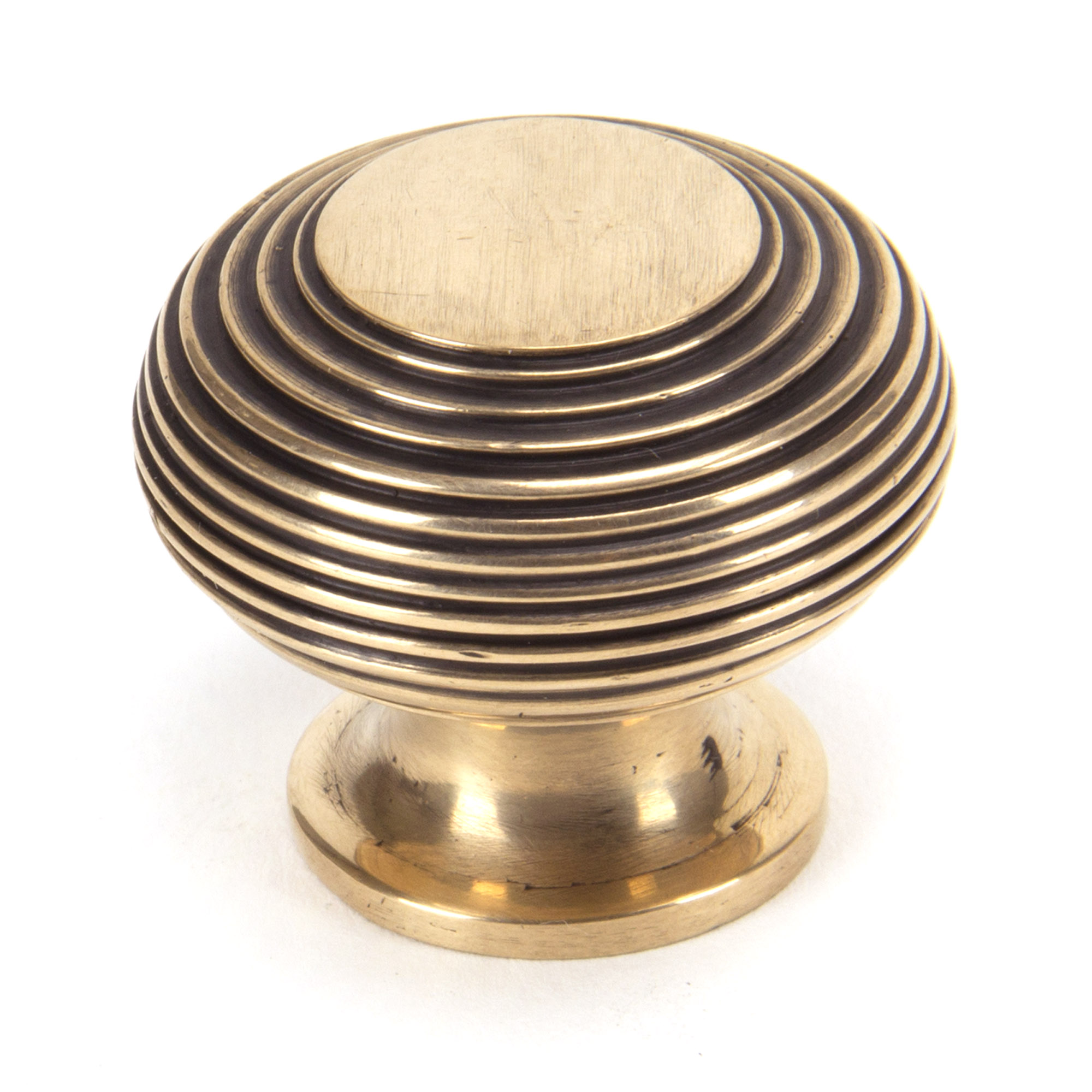 Polished Bronze Beehive Cabinet Knob 40mm