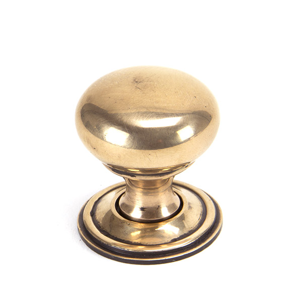 Polished Bronze Mushroom Cabinet Knob 32mm