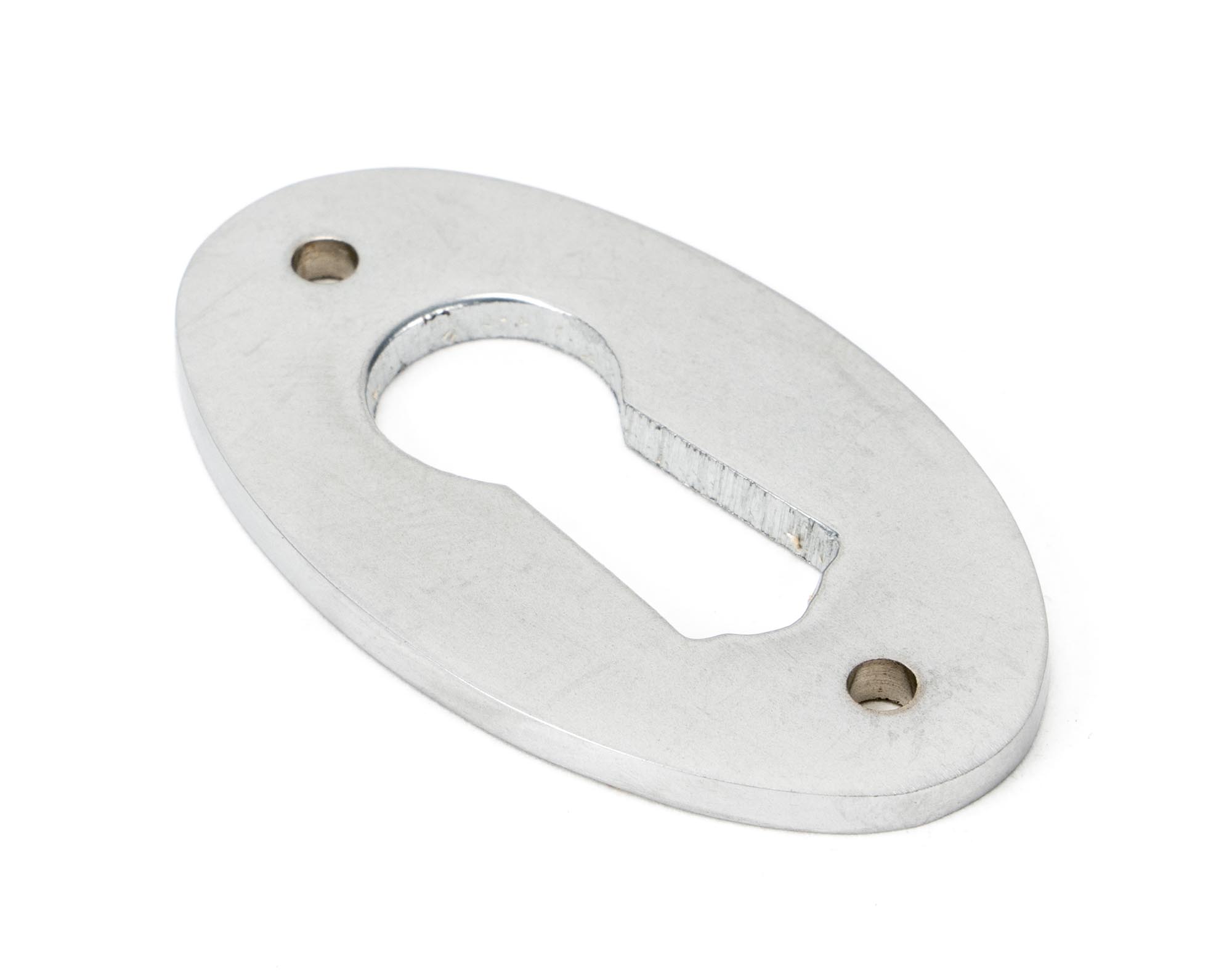 Satin Chrome Oval Escutcheon