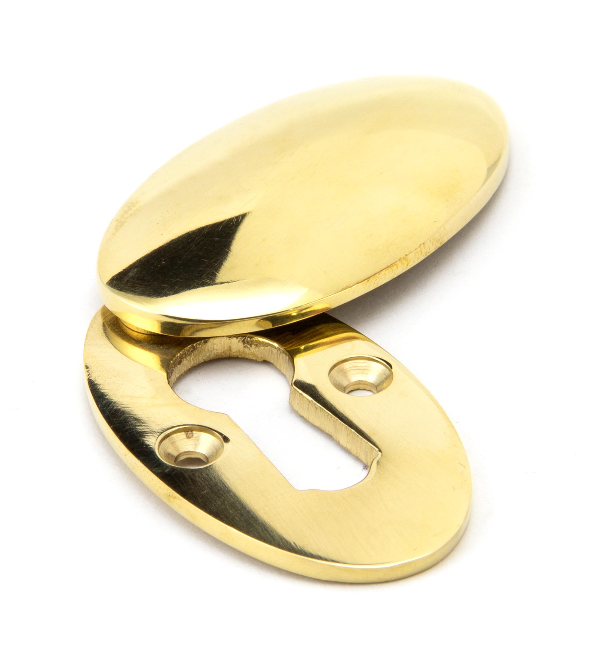 Polished Brass Oval Escutcheon & Cover